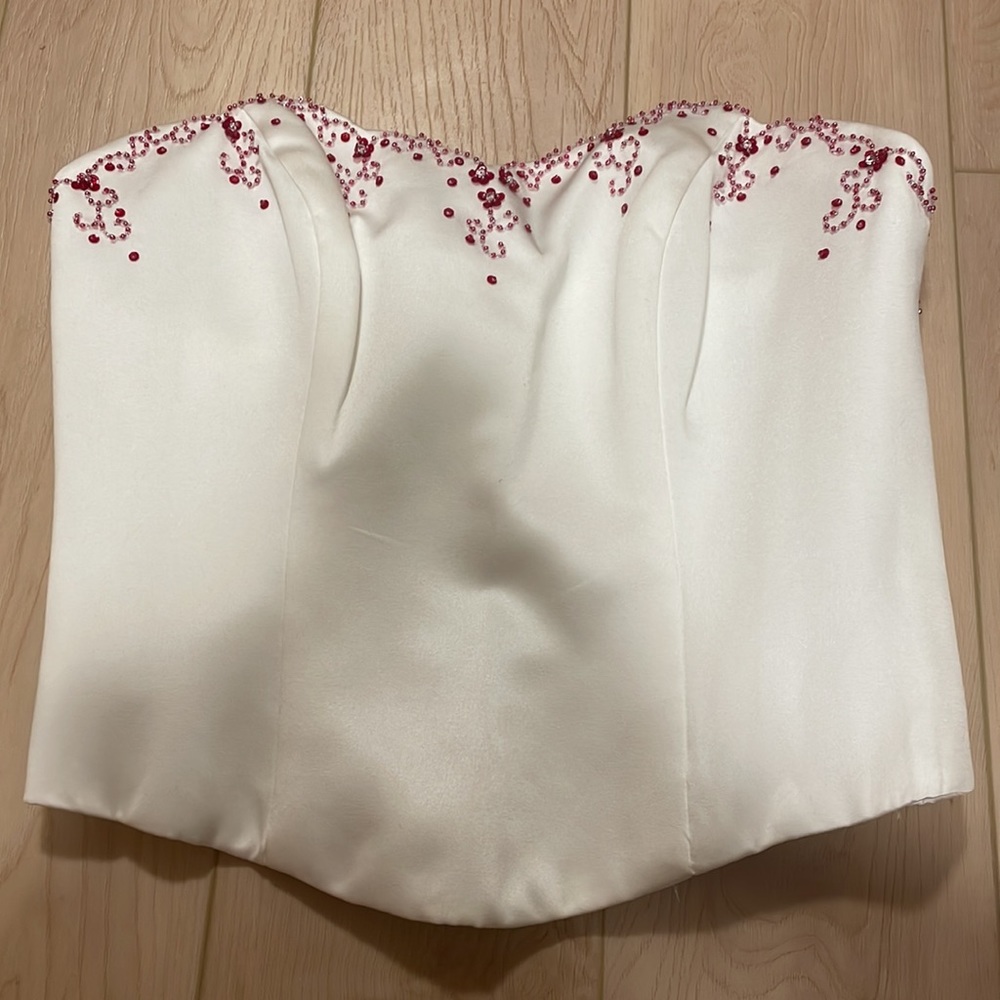 Alfred Angelo Satin Bustier Formal Corset Top